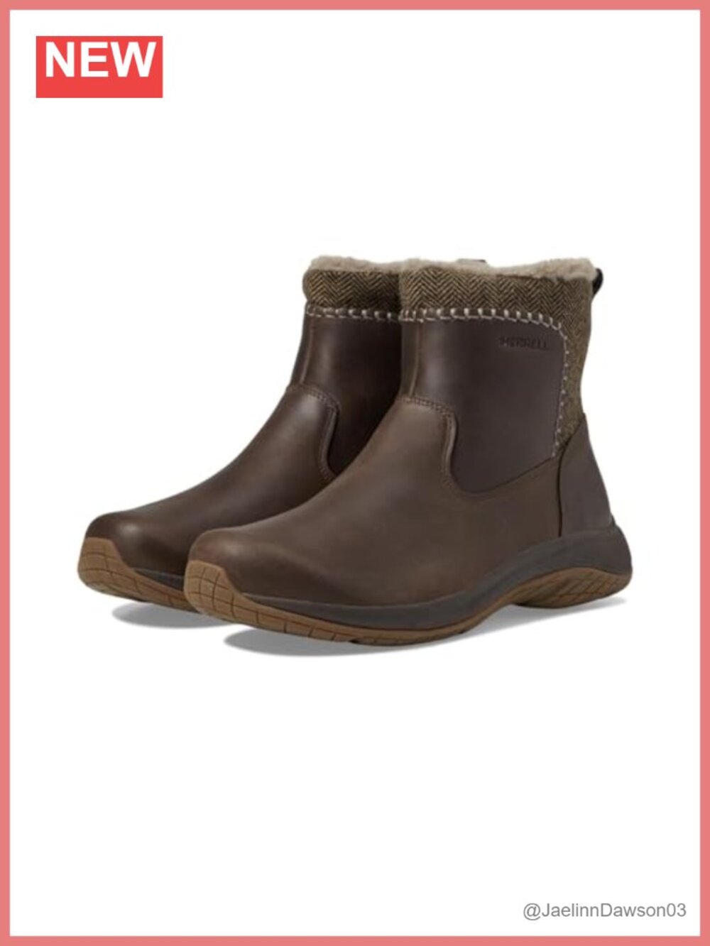 Waterproof Leather Mid Zip Ankle Boot Faux Fur Lined Hiking Snow Boot
